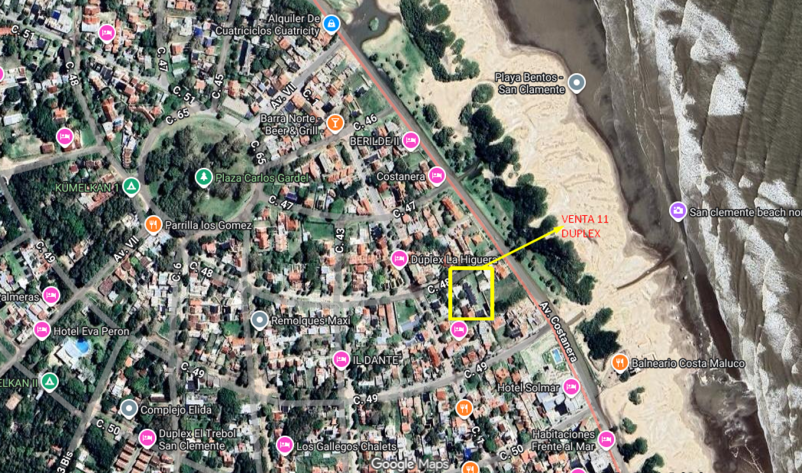 VENTA EN LA COSTA: COMPLEJO TURISTICO, 11 DUPLEX. ALTA RENTA, OPORTUNIDAD DE INVERSION