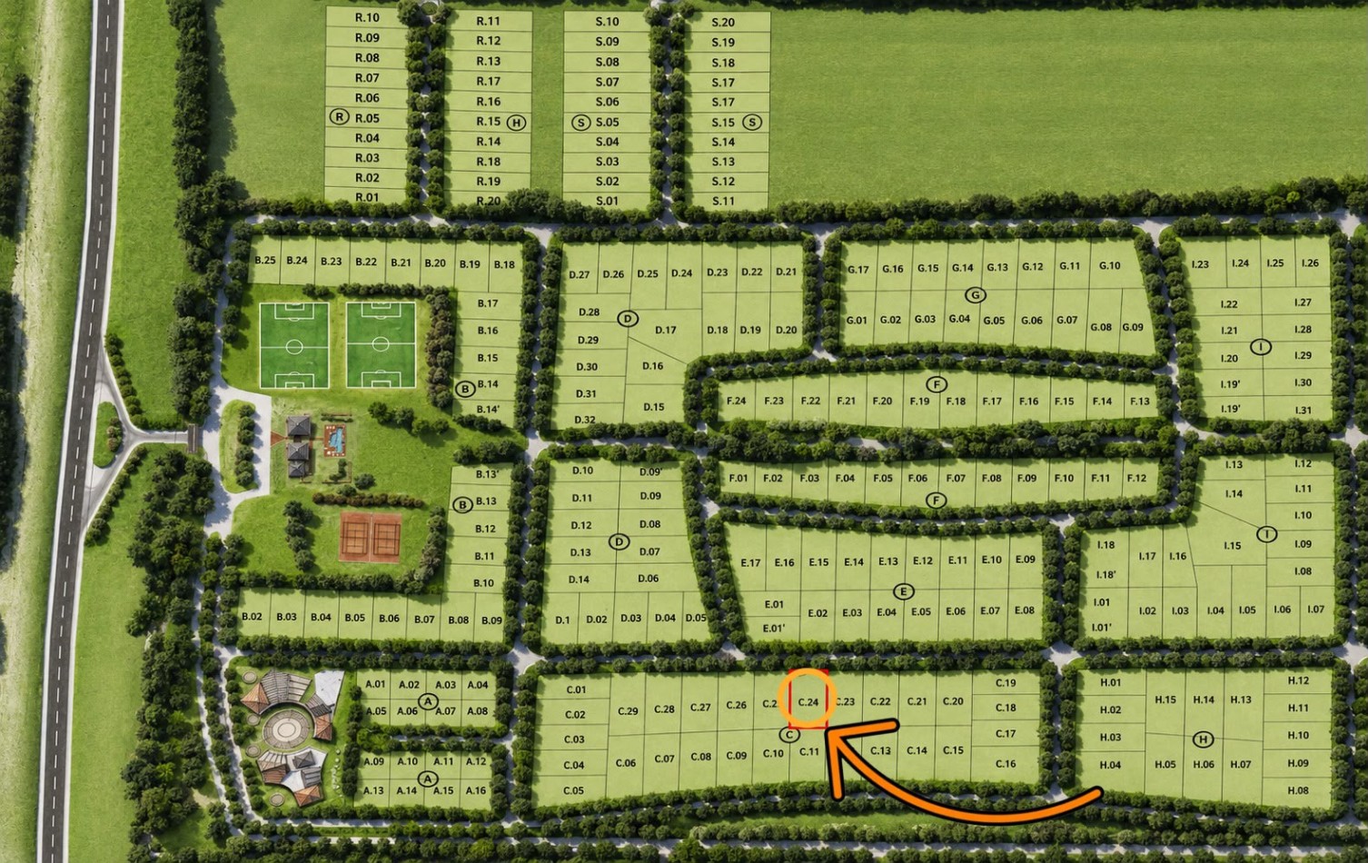 LOTE EN VENTA EN BARRIO KM.314 CONSOLIDADO CON IMPORTANTES AMENITIES ( C.24)